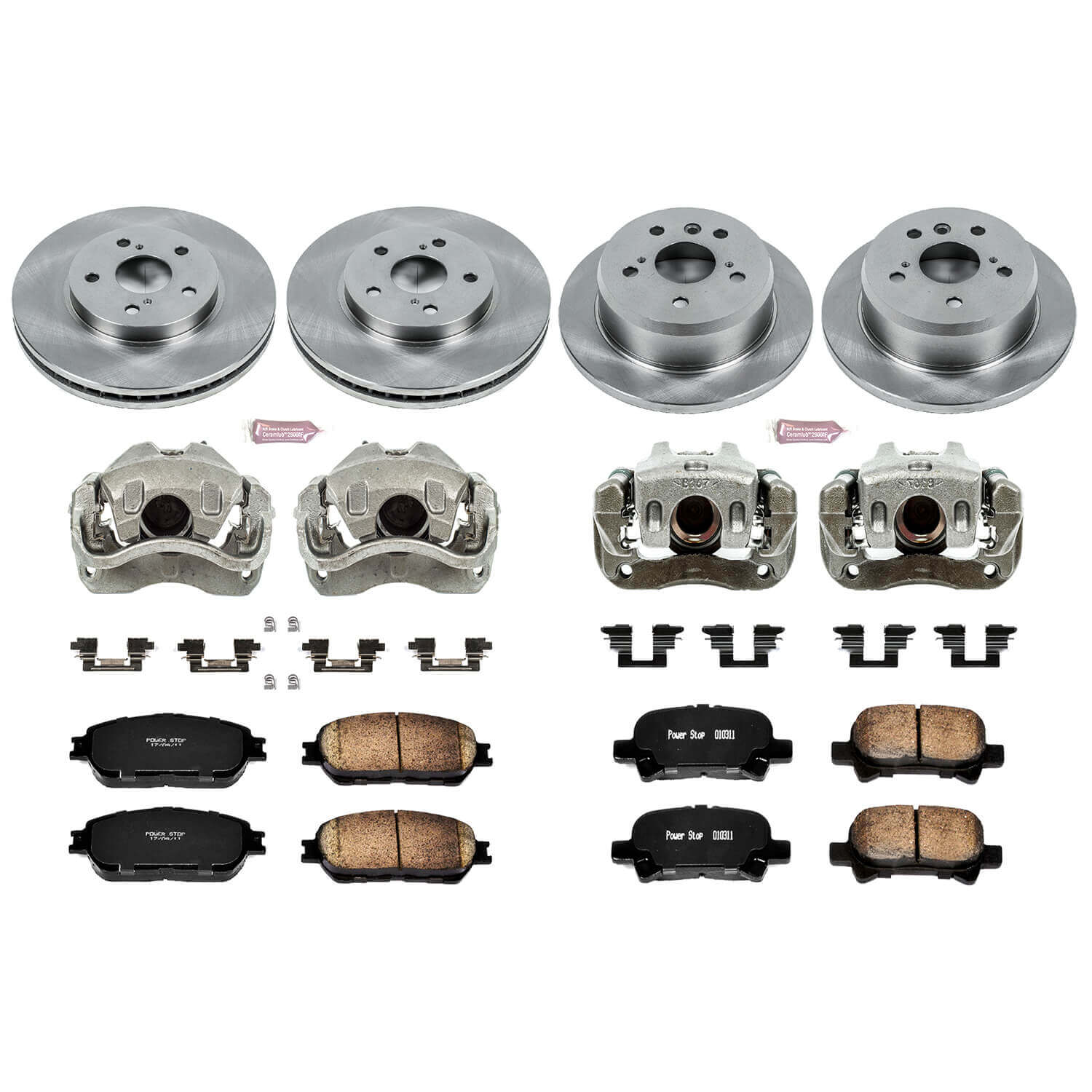 Power Stop KCOE5482 Autospecialty 1-Click Daily Driver Front And Rear Brake Kit for 2005-2007 Toyota Avalon product image