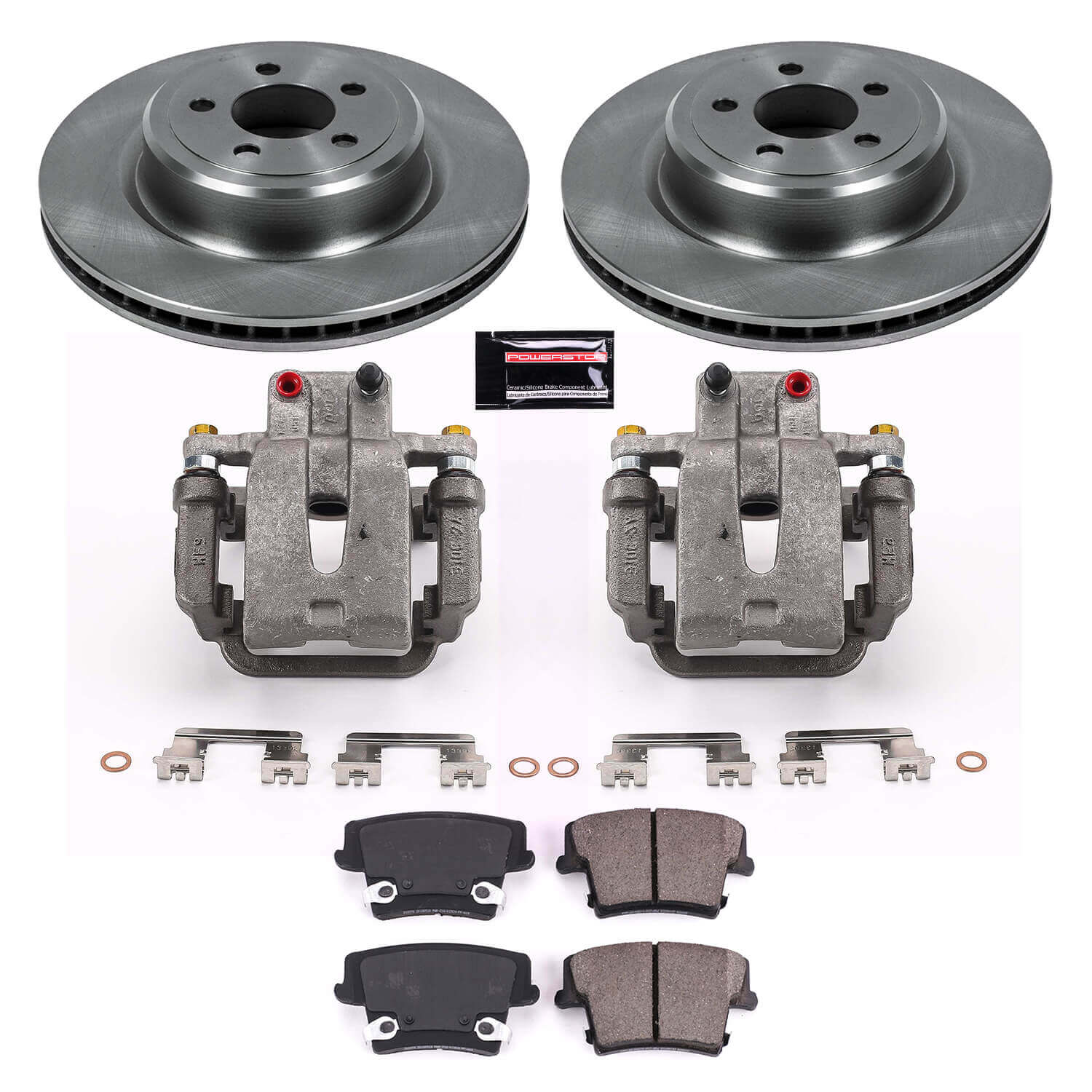 Power Stop KCOE5486 Autospecialty 1-Click OE Replacement Rear Brake Kit With Calipers for 2006 Dodge Charger Daytona R/t, Pursuit product image