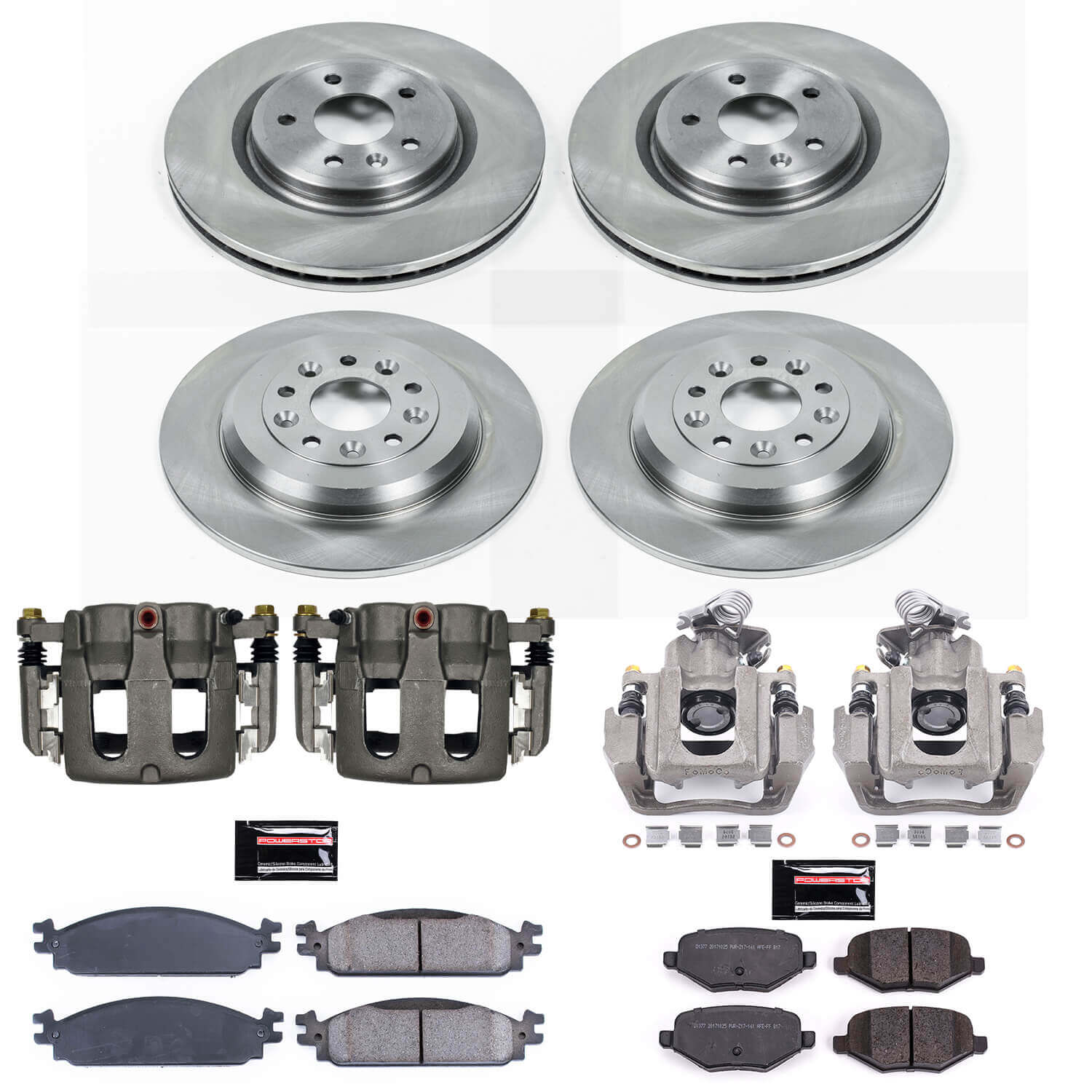 Power Stop KCOE5510 Autospecialty 1-Click OE Replacement Front And Rear Brake Kit With Calipers for 2009 Ford Flex product image