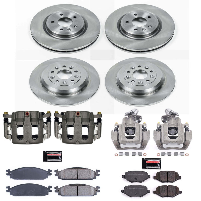 Power Stop KCOE5510 Autospecialty 1-Click OE Replacement Front And Rear Brake Kit With Calipers for 2009 Ford Flex product image