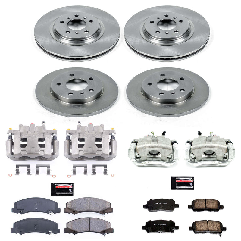 Power Stop KCOE5514 Autospecialty 1-Click OE Replacement Front And Rear Brake Kit With Calipers for 2012-2013 Chevrolet Impala LS, LT, Ltz, Police product image