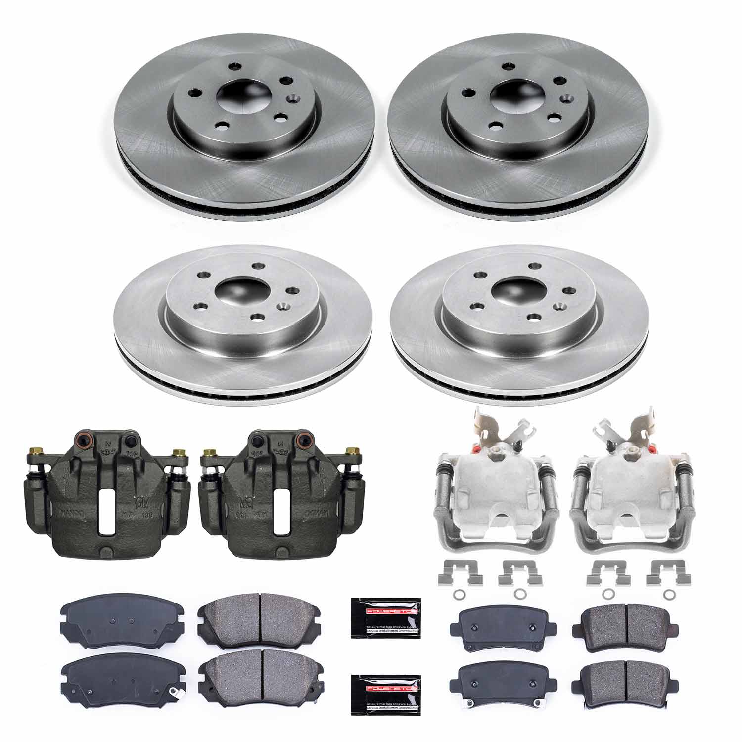 Power Stop KCOE5515 Front And Rear Autospecialty 1-Click OE Replacement Pad And Rotor Kit With Calipers for 2010-2016 Buick Lacrosse product image