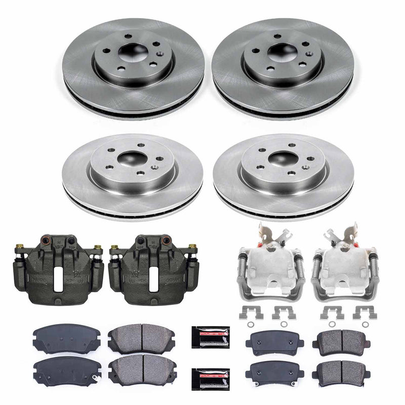 Power Stop KCOE5515 Front And Rear Autospecialty 1-Click OE Replacement Pad And Rotor Kit With Calipers for 2010-2016 Buick Lacrosse product image