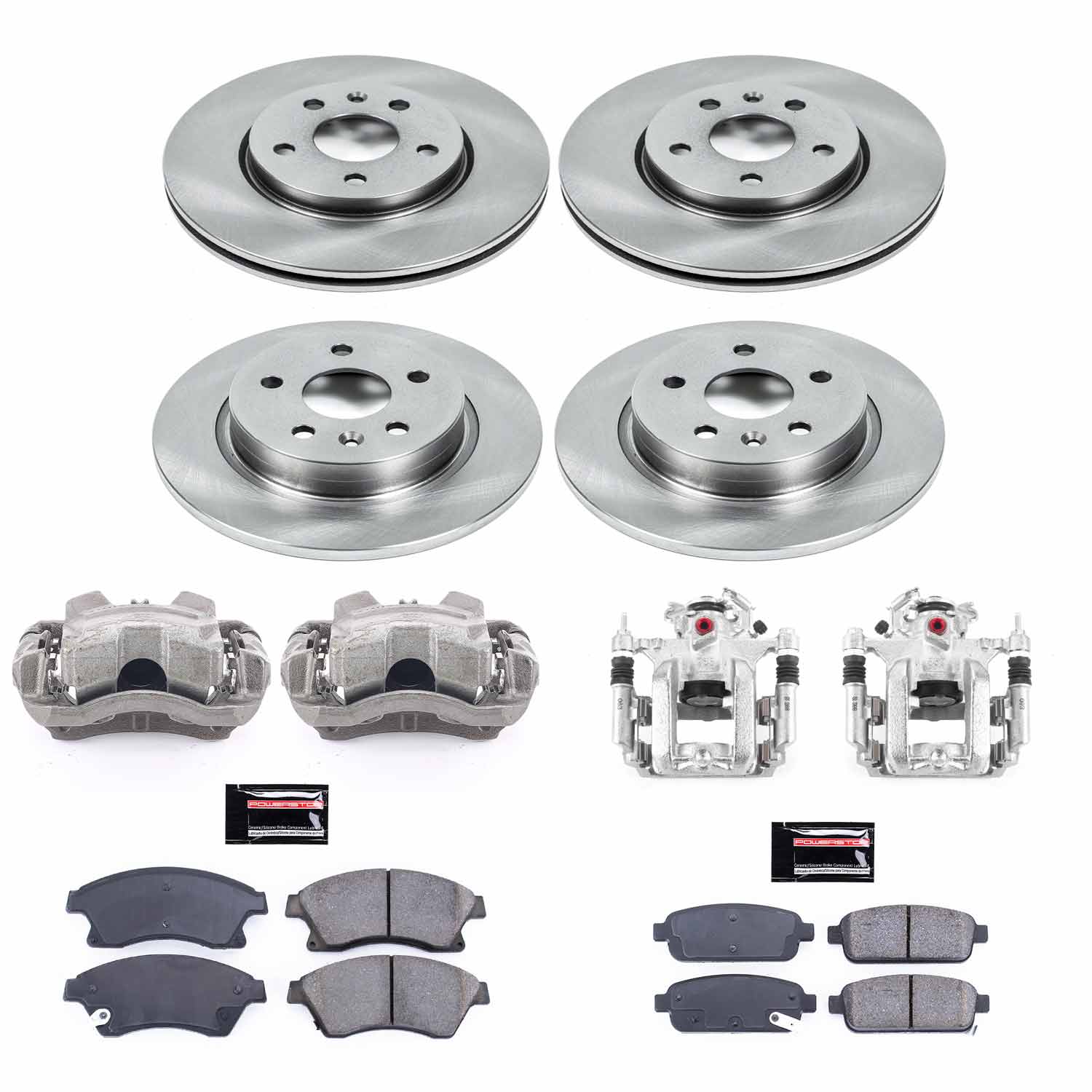 Power Stop KCOE5551 Autospecialty 1-Click OE Replacement Front And Rear Brake Kit With Calipers for 2011-2015 Chevrolet Cruze Rear Disc product image