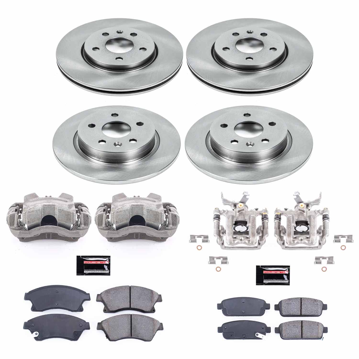 Power Stop KCOE5551A Autospecialty 1-Click OE Replacement Pad And Rotor Kit With Calipers for 2013-2016 Chevrolet Sonic Rear Disc product image