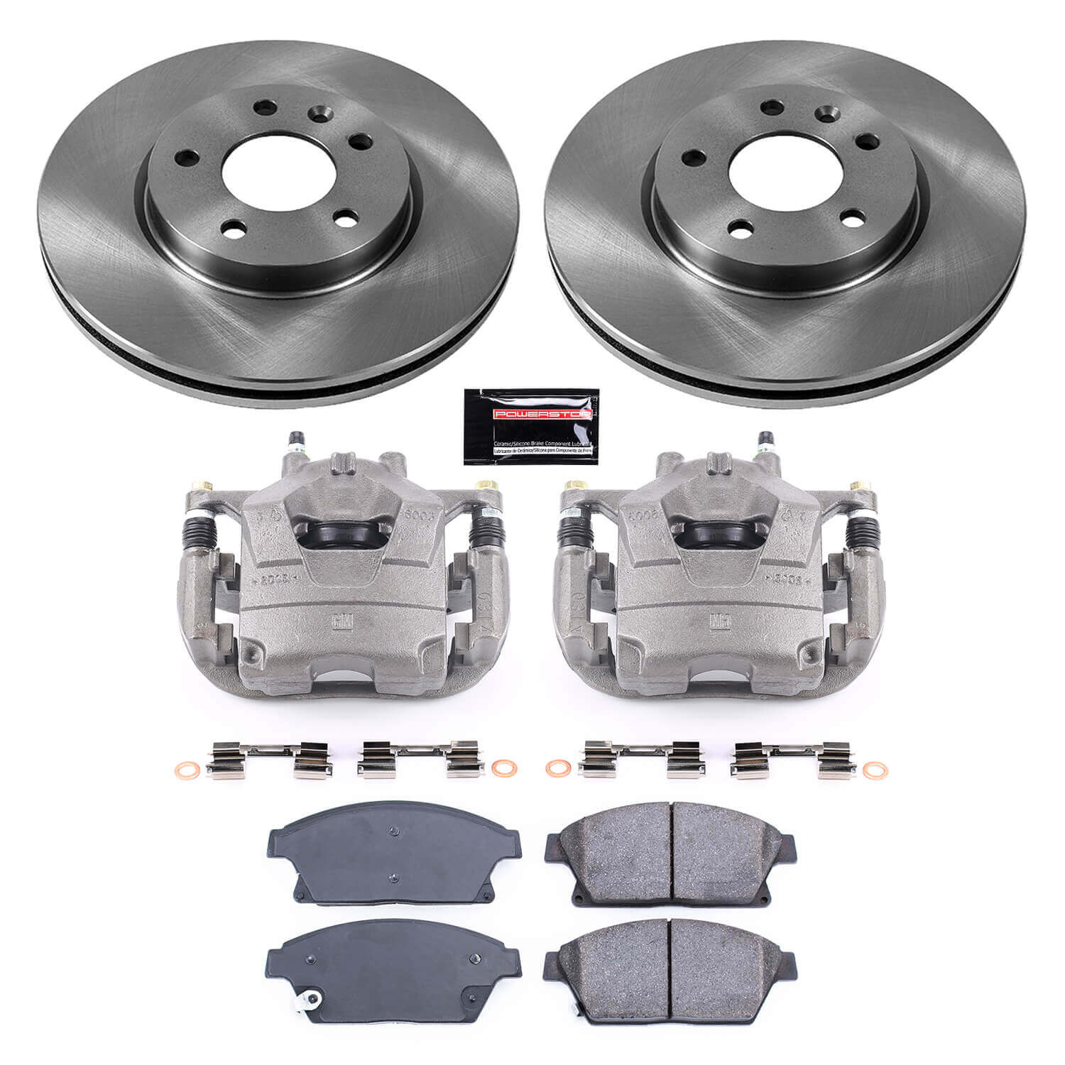 Power Stop KCOE5554 Autospecialty 1-Click OE Replacement Front Brake Kit With Calipers for 2012-2017 Buick Verano product image