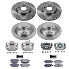 Power Stop KCOE5555A Front And Rear Autospecialty 1-Click OE Replacement Pad And Rotor Kit With Calipers for 2014-2015 Chevrolet Cruze Rear Disc product image