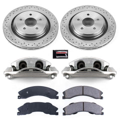 Power Stop KCOE5563 Autospecialty 1-Click OE Replacement Rear Brake Kit With Calipers for 2011-2014 Chevrolet Silverado 2500 HD product image
