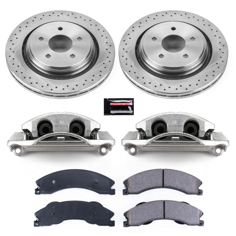 Power Stop KCOE5563 Autospecialty 1-Click OE Replacement Rear Brake Kit With Calipers for 2011-2014 Chevrolet Silverado 2500 HD product image