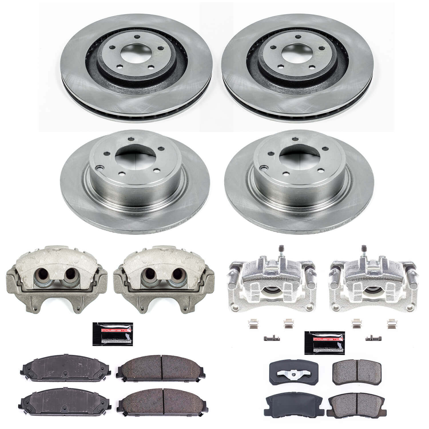Power Stop KCOE5566 Autospecialty 1-Click OE Replacement Pad And Rotor Kit With Calipers for 2008-2009 Dodge Caliber SRT-4 product image