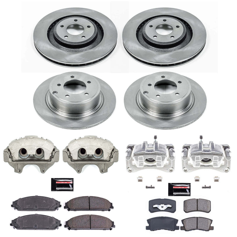 Power Stop KCOE5566 Autospecialty 1-Click OE Replacement Pad And Rotor Kit With Calipers for 2008-2009 Dodge Caliber SRT-4 product image