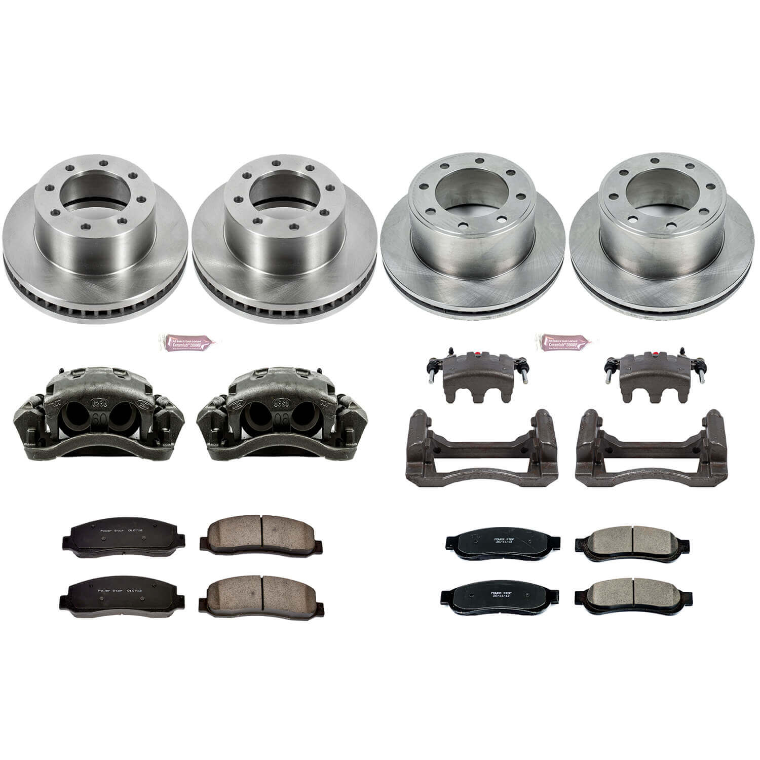 Power Stop KCOE5573 Autospecialty 1-Click Daily Driver Front And Rear Brake Kit for 2010 Ford F-350 Super Duty Cabela's, King Ranch, Lariat, XL, XLT 4 Wheel Drive product image