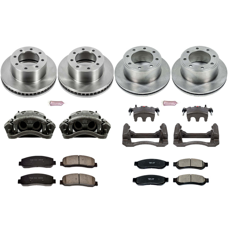 Power Stop KCOE5573 Autospecialty 1-Click Daily Driver Front And Rear Brake Kit for 2010 Ford F-350 Super Duty Cabela's, King Ranch, Lariat, XL, XLT 4 Wheel Drive product image