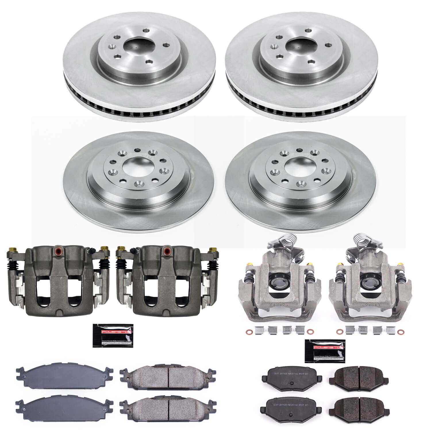 Power Stop KCOE5584A Autospecialty 1-Click OE Replacement Front And Rear Brake Kit With Calipers for 2011-2012 Lincoln Mks product image