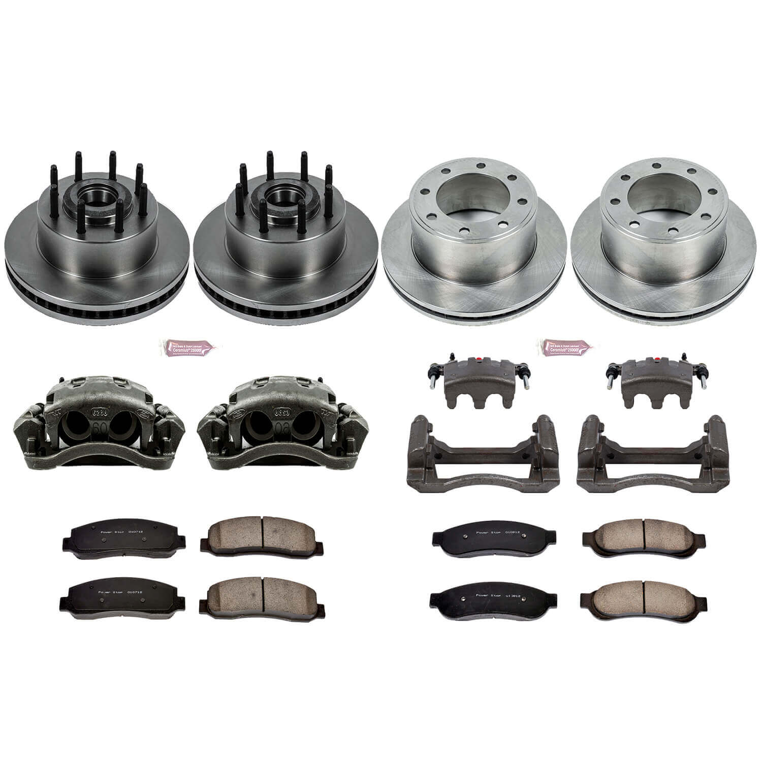 Power Stop KCOE5586 Autospecialty 1-Click Daily Driver Front And Rear Brake Kit for 2007-2008 Ford F-250 Super Duty Rear Wheel Drive product image