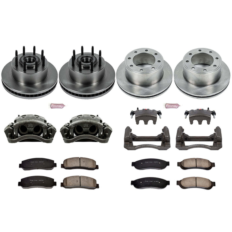 Power Stop KCOE5586 Autospecialty 1-Click Daily Driver Front And Rear Brake Kit for 2007-2008 Ford F-250 Super Duty Rear Wheel Drive product image