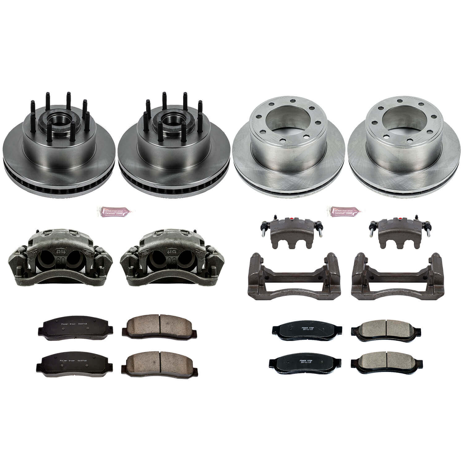 Power Stop KCOE5587 Autospecialty 1-Click Daily Driver Front And Rear Brake Kit for 2010 Ford F-350 Super Duty King Ranch, Lariat, XL, XLT Rear Wheel Drive product image