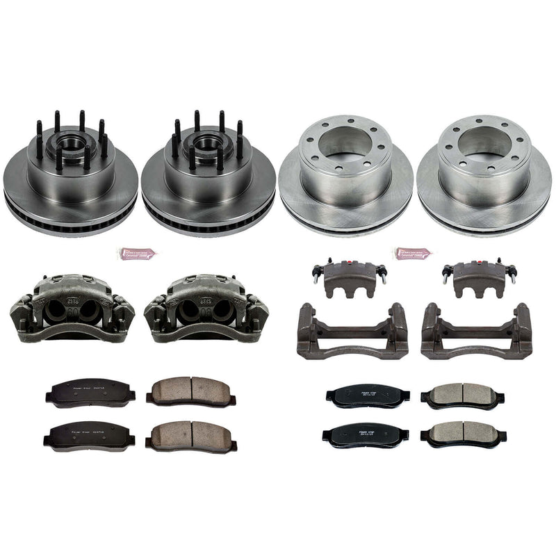 Power Stop KCOE5587 Autospecialty 1-Click Daily Driver Front And Rear Brake Kit for 2010 Ford F-350 Super Duty King Ranch, Lariat, XL, XLT Rear Wheel Drive product image