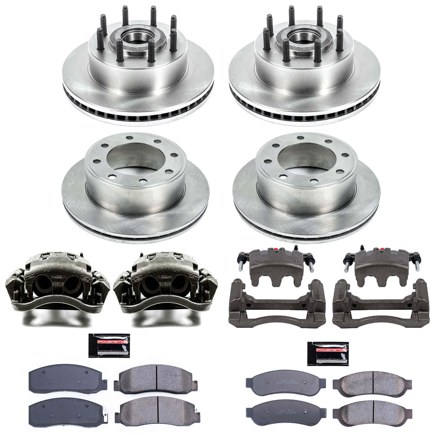 Power Stop KCOE5589 Autospecialty 1-Click Daily Driver Front And Rear Brake Kit for 2009-2010 Ford F-250 Super Duty Rear Wheel Drive product image
