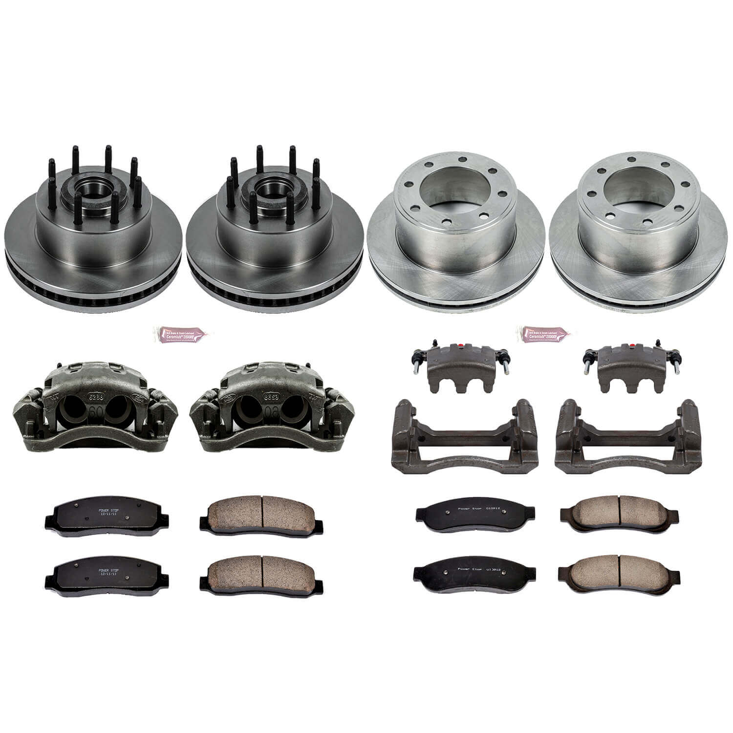 Power Stop KCOE5590 Autospecialty 1-Click Daily Driver Front And Rear Brake Kit for 2010-2011 Ford F-250 Super Duty Rear Wheel Drive product image
