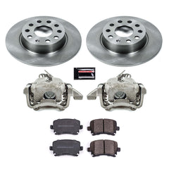 Power Stop KCOE5666 Autospecialty 1-Click OE Replacement Rear Brake Kit With Calipers for 2010 Volkswagen Golf Base product image