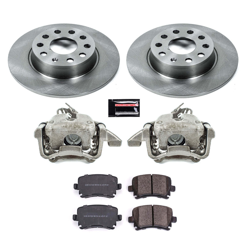 Power Stop KCOE5666 Autospecialty 1-Click OE Replacement Rear Brake Kit With Calipers for 2010 Volkswagen Golf Base product image