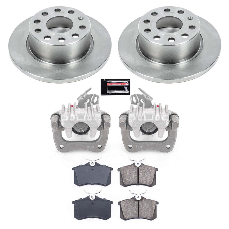 Power Stop KCOE5671 Autospecialty 1-Click OE Replacement Rear Brake Kit With Calipers for 2010-2013 Audi A3 TDI product image