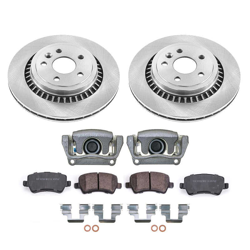 Power Stop KCOE5705 - Rear Z17 Evolution Pad And Autospecialty 1-Click OE Replacement Rotor Kit With Calipers vehicle fitment brake part
