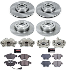 Power Stop KCOE5747 Autospecialty 1-Click OE Replacement Front And Rear Brake Kit With Calipers for 2012 Volkswagen Beetle product image
