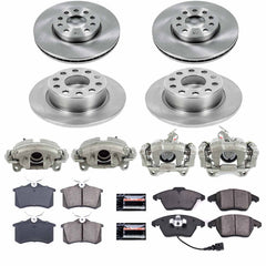 Power Stop KCOE5749A Front And Rear Autospecialty 1-Click OE Replacement Pad And Rotor Kit With Calipers for 2013 Volkswagen Beetle product image