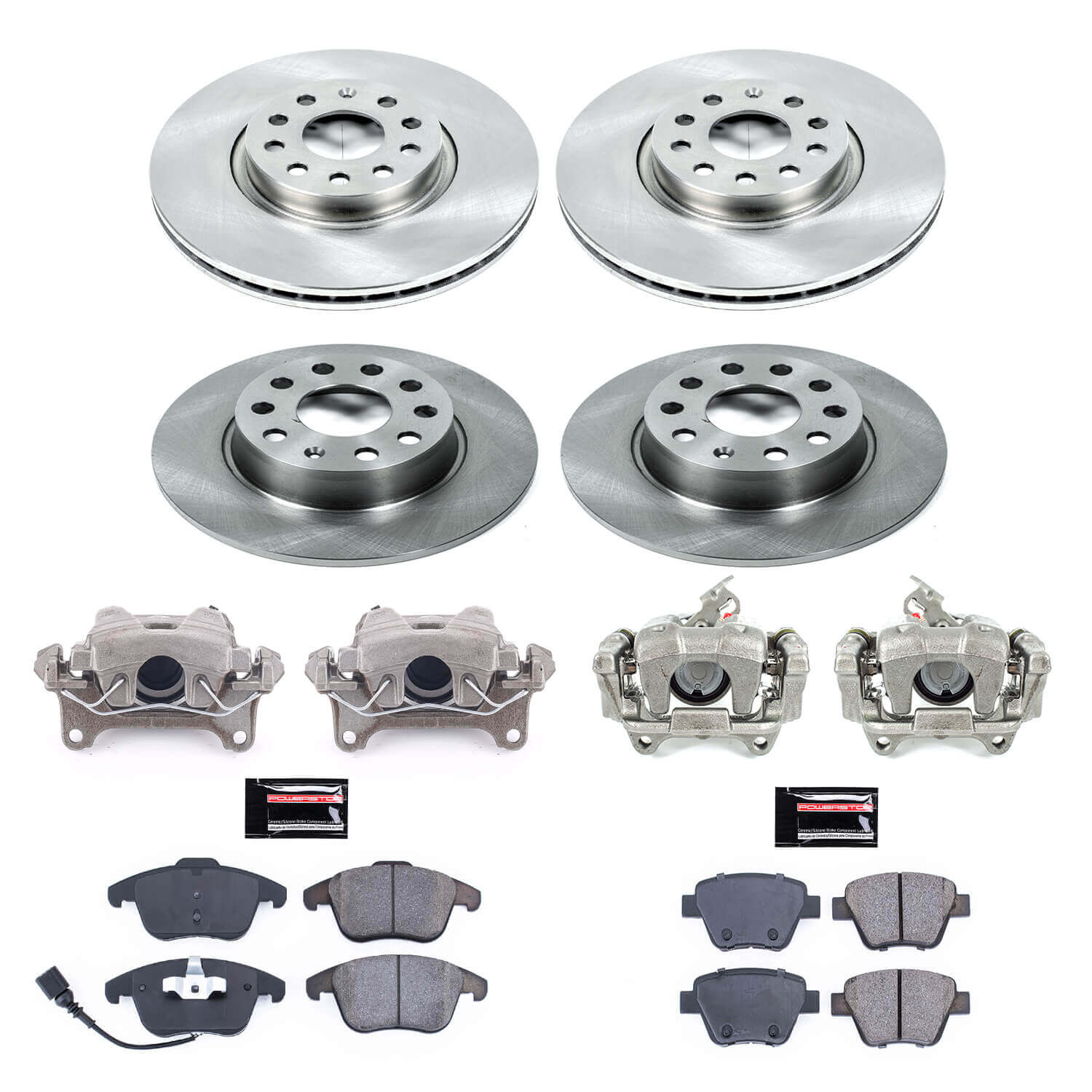 Power Stop KCOE5803 Autospecialty 1-Click OE Replacement Pad And Rotor Kit With Calipers for 2012-2015 Volkswagen Passat product image