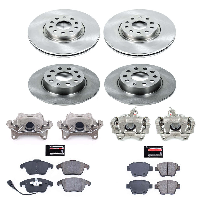 Power Stop KCOE5803 Autospecialty 1-Click OE Replacement Pad And Rotor Kit With Calipers for 2012-2015 Volkswagen Passat product image