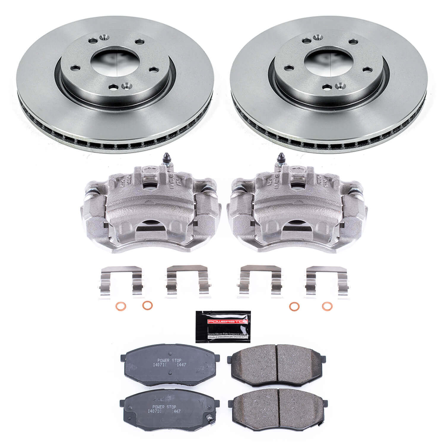 Power Stop KCOE5806 Autospecialty 1-Click OE Replacement Pad And Rotor Kit With Calipers for 2010-2011 Hyundai Tucson Front Wheel Drive product image