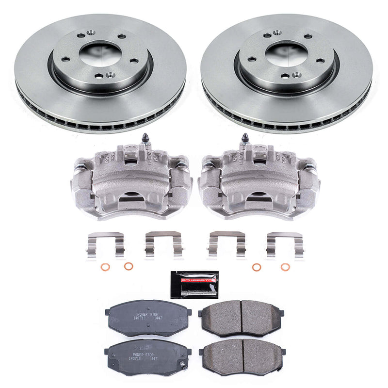 Power Stop KCOE5806 Autospecialty 1-Click OE Replacement Pad And Rotor Kit With Calipers for 2010-2011 Hyundai Tucson Front Wheel Drive product image