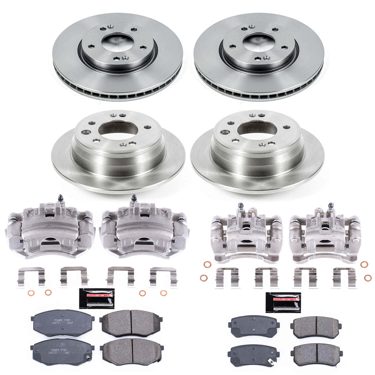 Power Stop KCOE5807 Autospecialty 1-Click OE Replacement Pad And Rotor Kit With Calipers for 2010-2011 Hyundai Tucson Front Wheel Drive product image