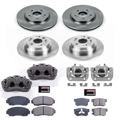 Power Stop KCOE5815 Autospecialty 1-Click OE Replacement Front And Rear Brake Kit With Calipers for 2010 Honda Accord Crosstour product image