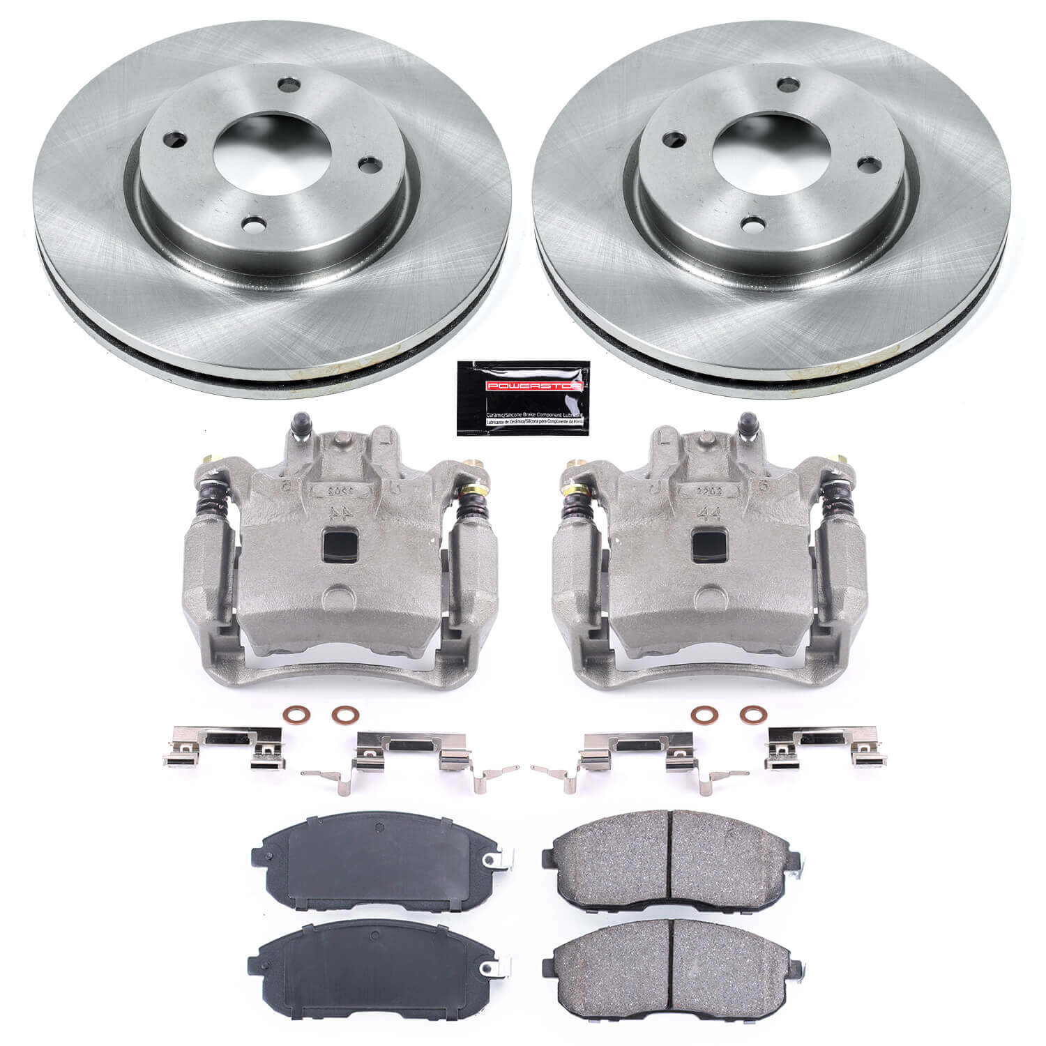 Power Stop KCOE5817A Autospecialty 1-Click OE Replacement Front Brake Kit With Calipers for 2009-2014 Nissan Cube product image