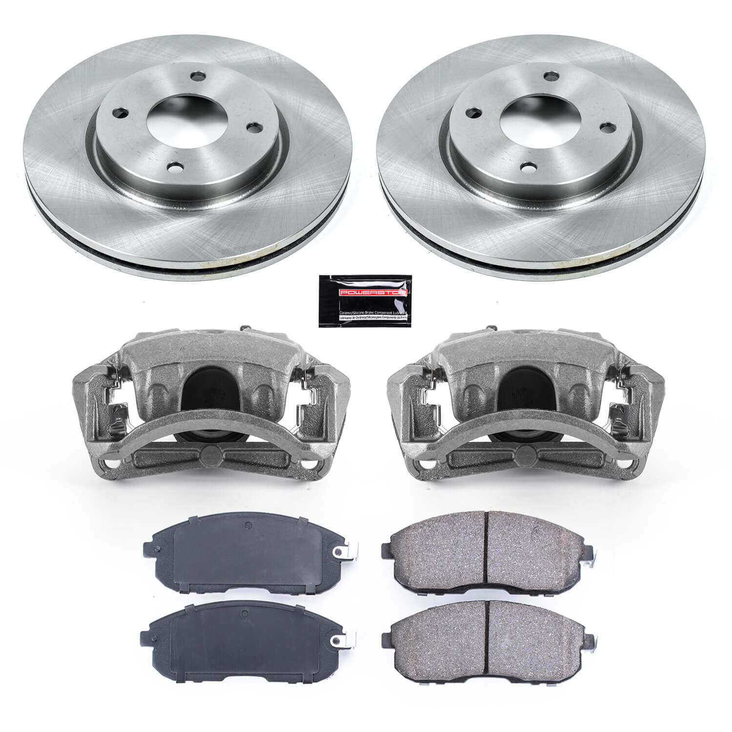 Power Stop KCOE5817B Autospecialty 1-Click OE Replacement Pad And Rotor Kit With Calipers for 2007-2008 Nissan Sentra Base, S, SL product image