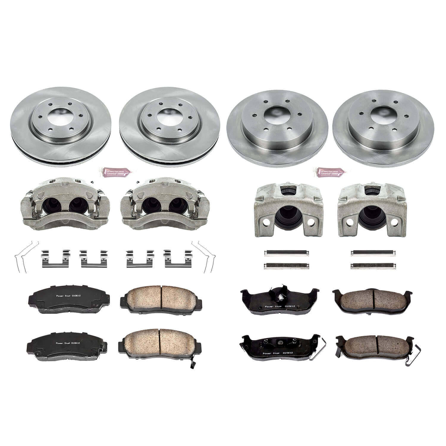 Power Stop KCOE5822 Autospecialty 1-Click Daily Driver Front And Rear Brake Kit for 2012-2015 Nissan Armada product image