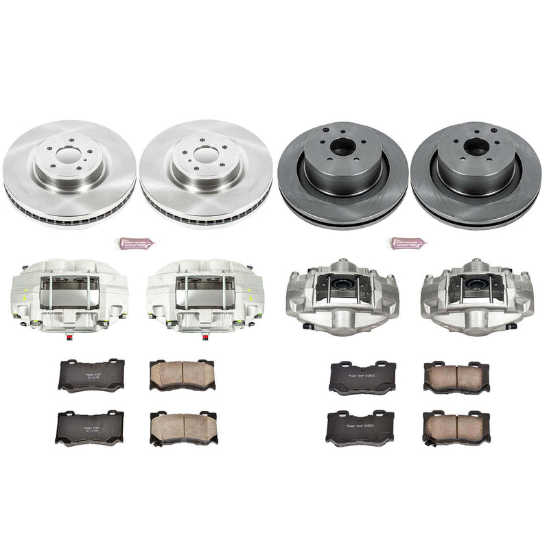 Power Stop KCOE5823 Autospecialty 1-Click Daily Driver Front And Rear Brake Kit for 2009-2013 Infiniti FX50 product image