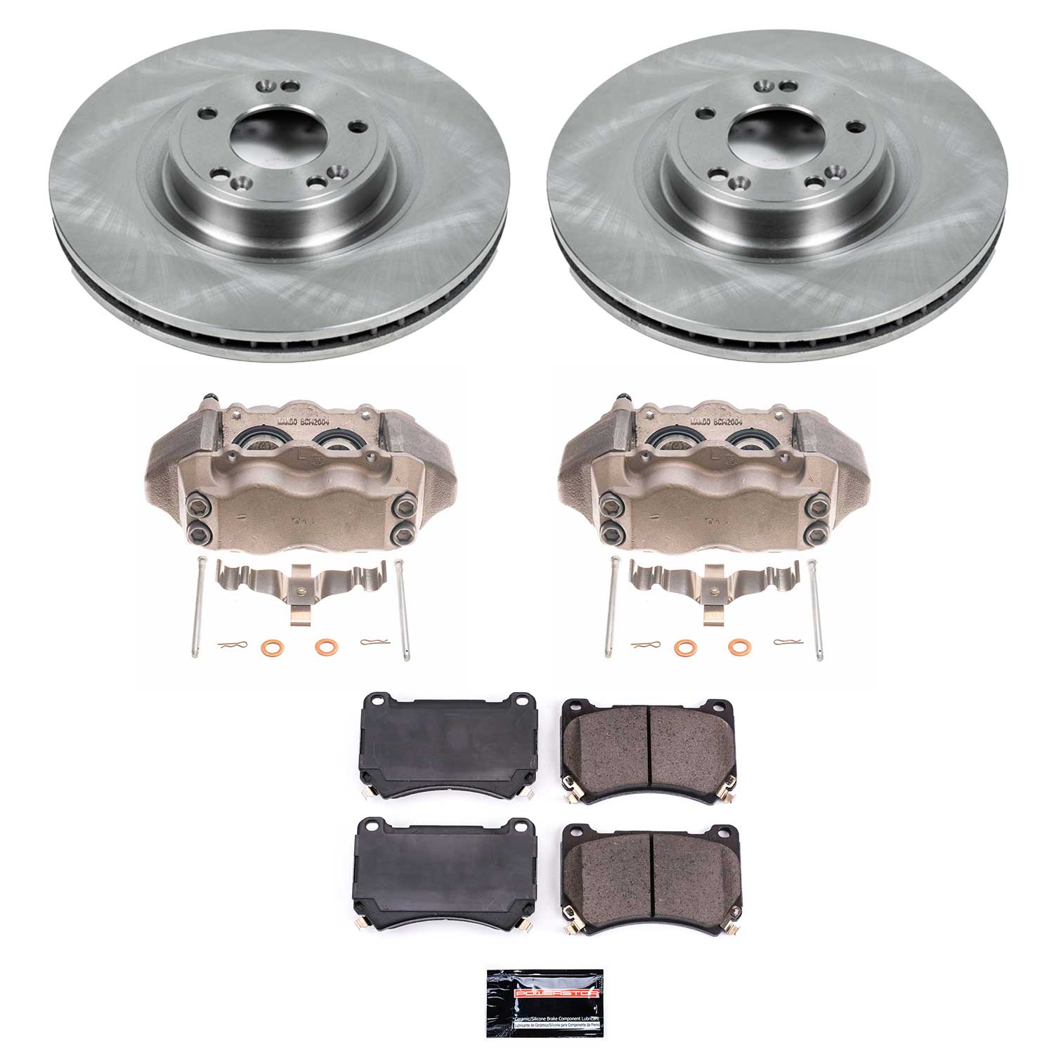 Power Stop KCOE5843 Front Autospecialty 1-Click OE Replacement Pad And Rotor Kit With Calipers for 2009-2014 Hyundai Genesis product image