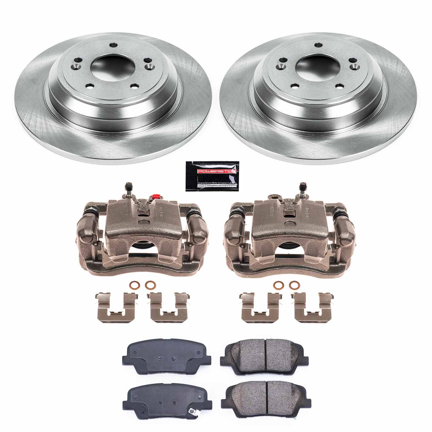 Power Stop KCOE5847 Rear Autospecialty 1-Click OE Replacement Pad And Rotor Kit With Calipers for 2009 Hyundai Genesis product image