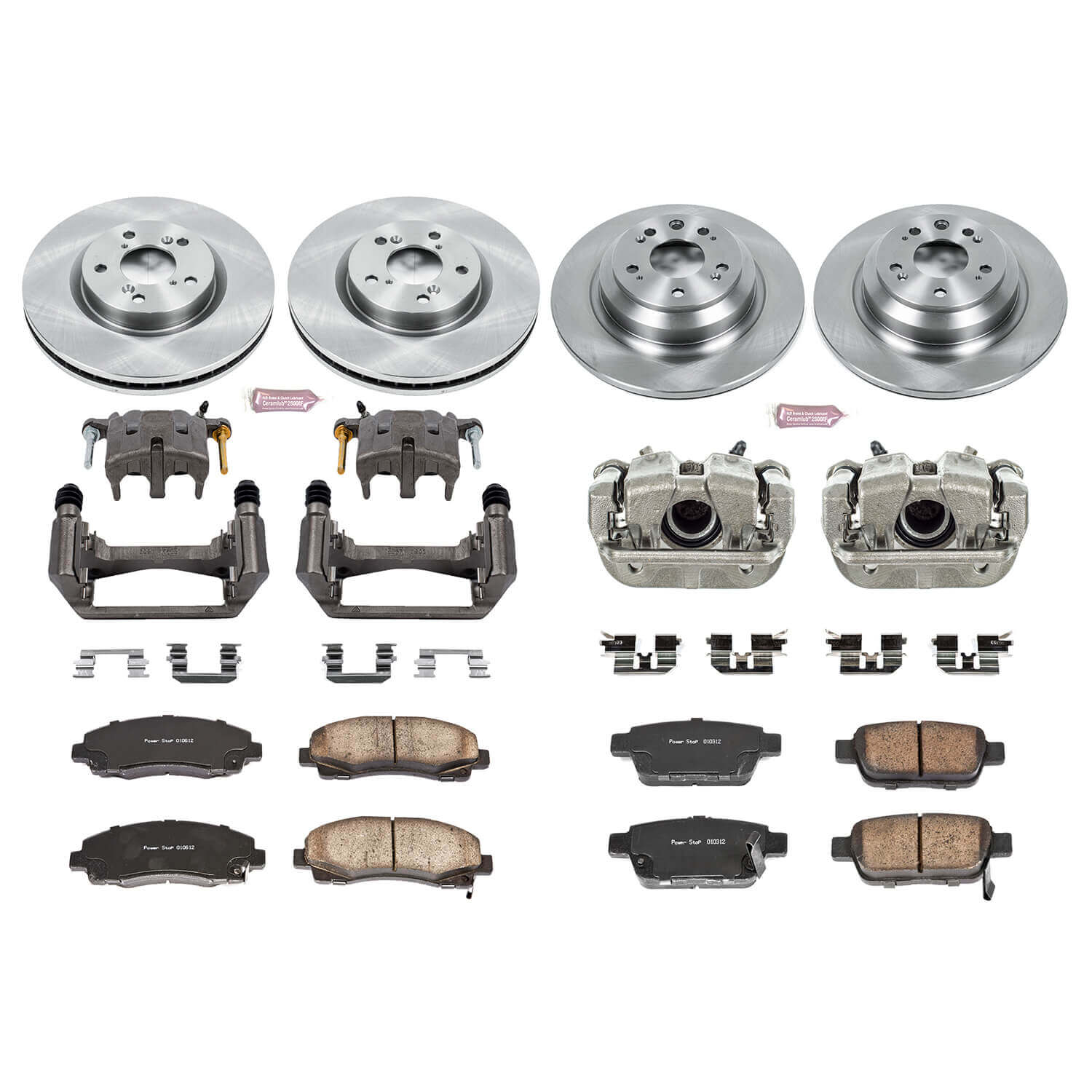 Power Stop KCOE5856 Autospecialty 1-Click Daily Driver Front And Rear Brake Kit for 2009-2014 Acura TL product image