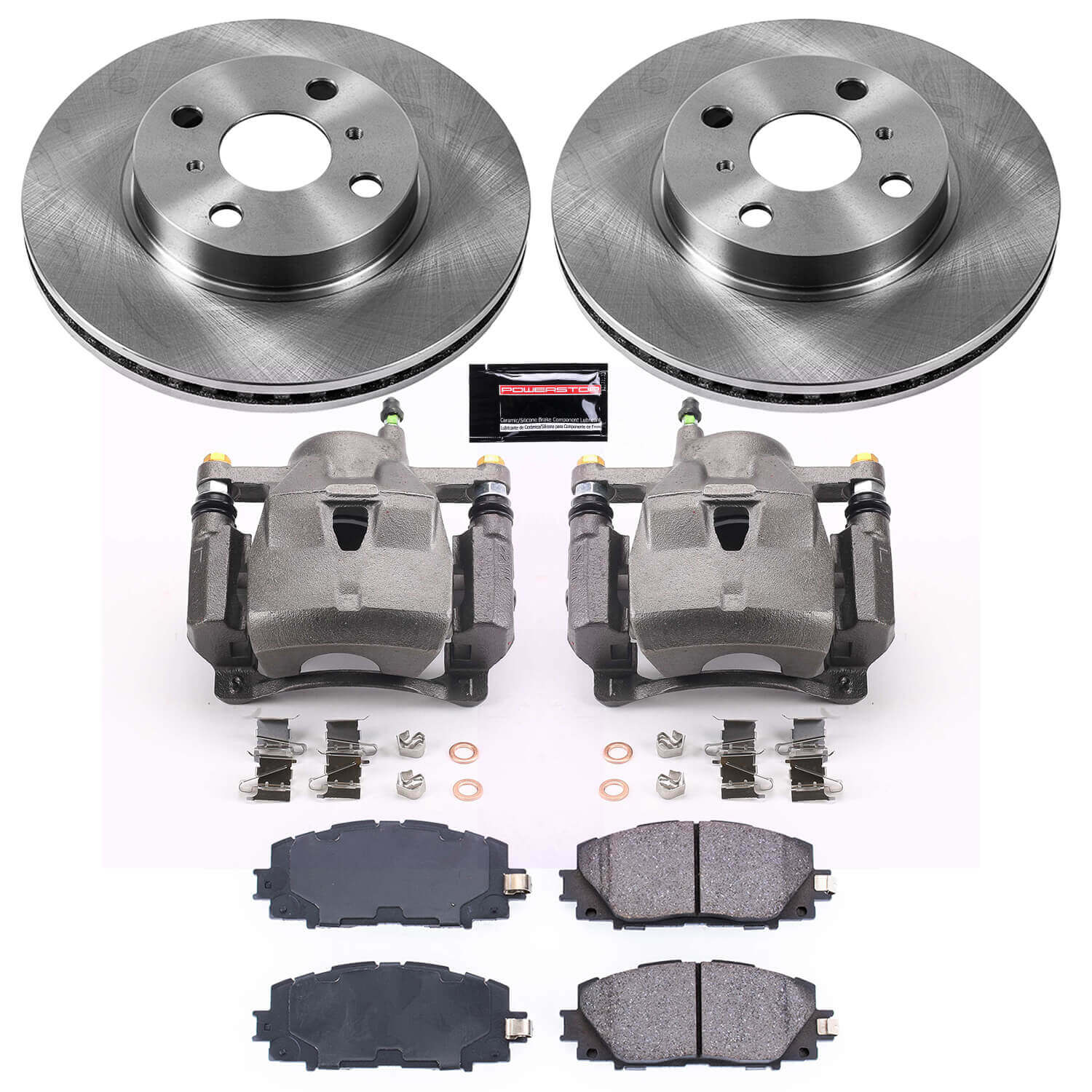Power Stop KCOE5863 Autospecialty 1-Click OE Replacement Front Brake Kit With Calipers for 2013 Scion Iq product image