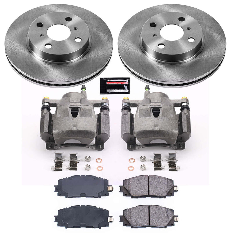 Power Stop KCOE5863 Autospecialty 1-Click OE Replacement Front Brake Kit With Calipers for 2013 Scion Iq product image