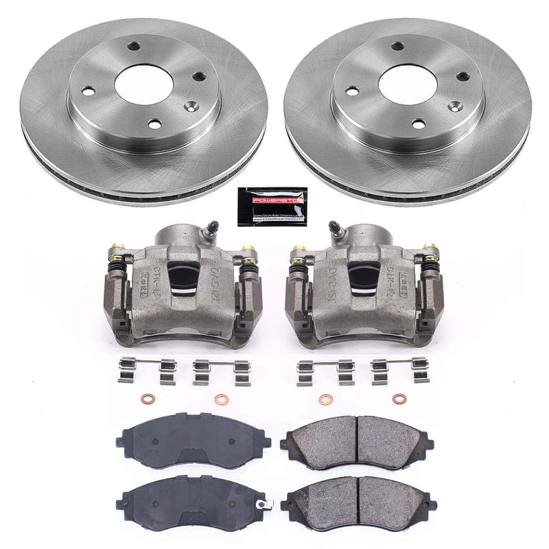Power Stop KCOE5894 Autospecialty 1-Click OE Replacement Front Brake Kit With Calipers for 2004-2008 Suzuki Forenza product image