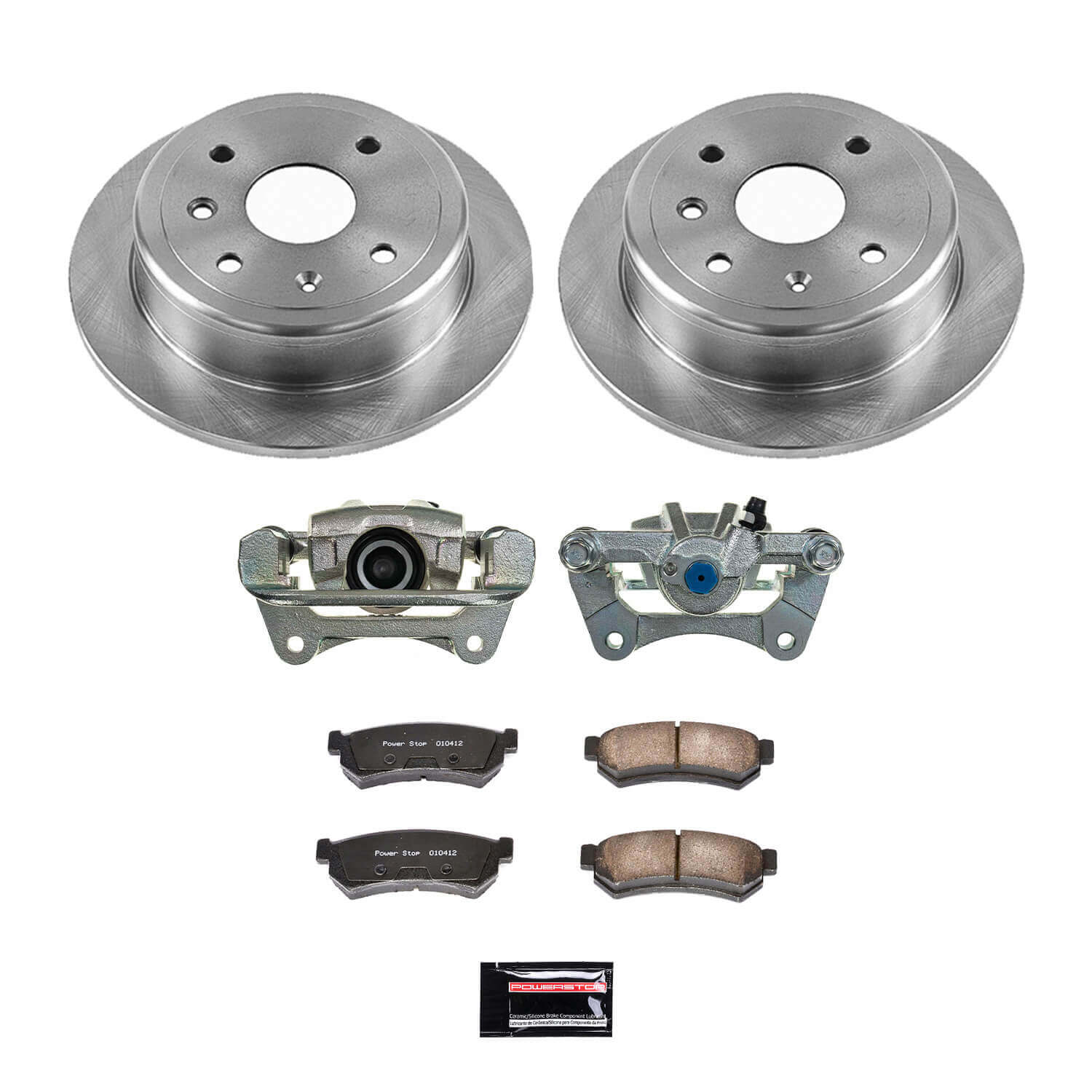 Power Stop KCOE5898 Rear Autospecialty 1-Click OE Replacement Pad And Rotor Kit With Calipers for 2007-2008 Suzuki Forenza product image