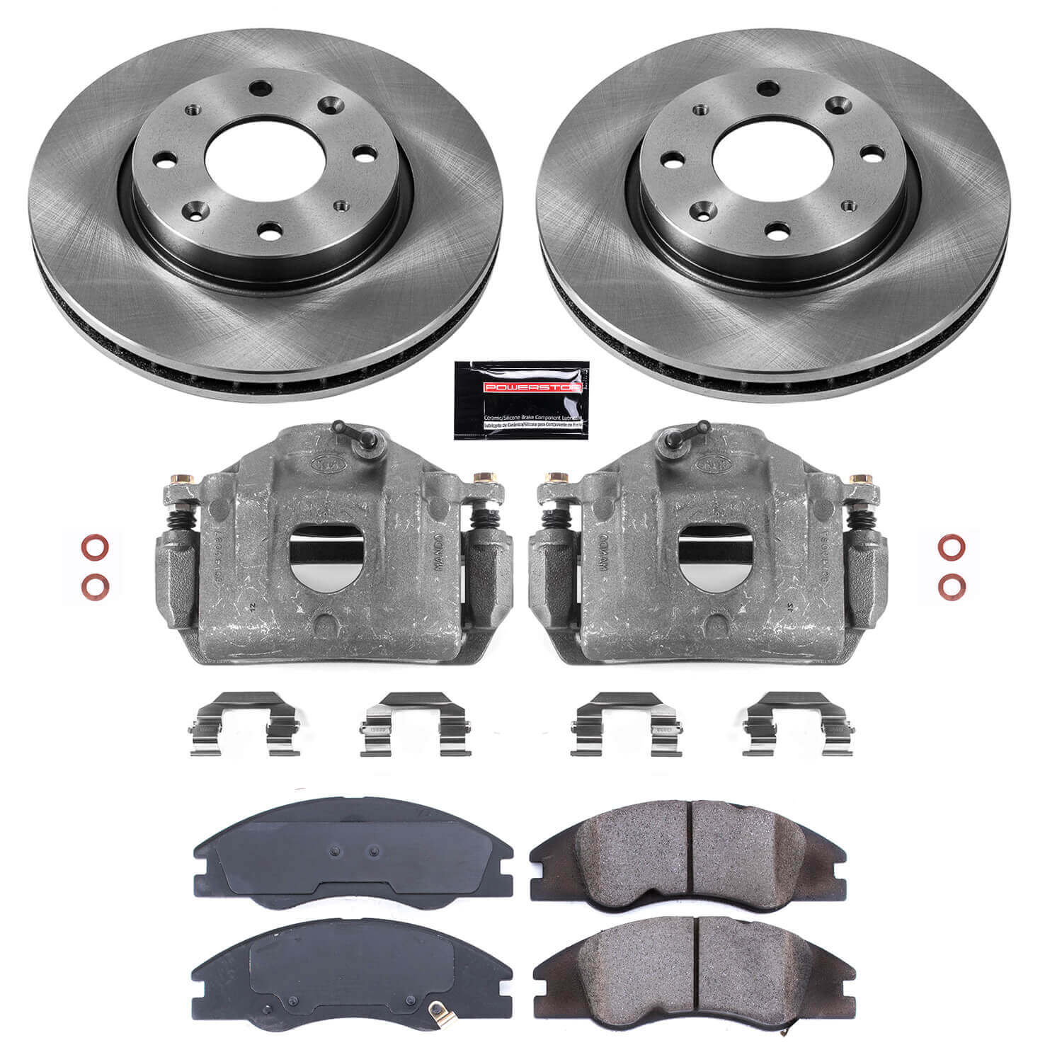 Power Stop KCOE5903 Autospecialty 1-Click OE Replacement Front Brake Kit With Calipers for 2004-2009 Kia Spectra product image