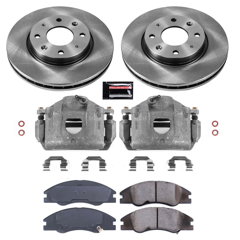 Power Stop KCOE5903 Autospecialty 1-Click OE Replacement Front Brake Kit With Calipers for 2004-2009 Kia Spectra product image