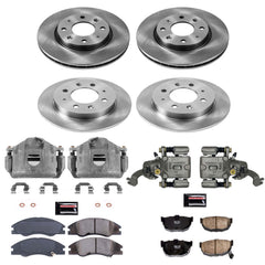 Power Stop KCOE5904 Autospecialty 1-Click OE Replacement Front And Rear Brake Kit With Calipers for 2004-2009 Kia Spectra product image